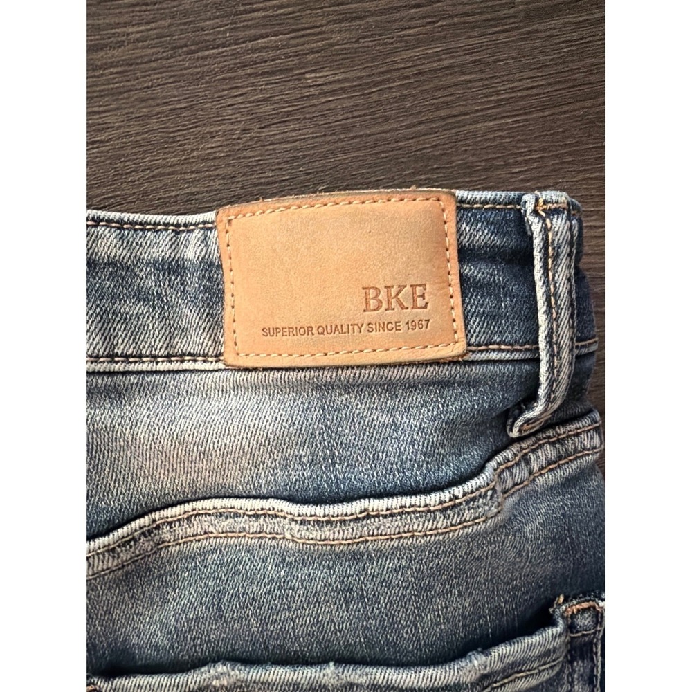 BKE Mom Jeans Womens 26 High Rise Distressed Ripped Denim Medium Wash - Picture 5 of 7